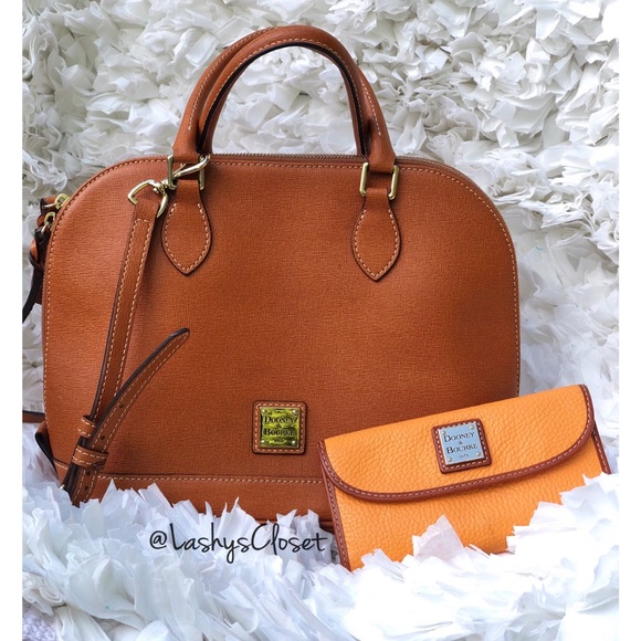Dooney & Bourke Handbags - Dooney & Bourke Saffiano Leather Zip Satchel